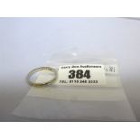 18K WHITE GOLD RING SIZE: S/T W:2.8G