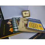 ROYAL MAIL SPECIAL STAMPS BOOK, PENNY FARTHING SET, HISTORIC CARS COIN SET, 1937 CORONATION SOUVENIR