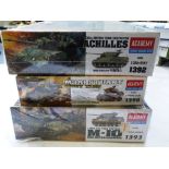 3 BOXED ACADEMY MODEL KITS