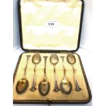 SET OF 6 SILVER SPOONS IN CASE W: 1.75 OZT