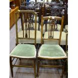 2 INLAID SINGLE CHAIRS