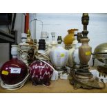 14 ASSORTED TABLE LAMPS