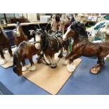 3 HORSE FIGURES INCLUDING 2 BESWICK H: 5.25" - 8.5"