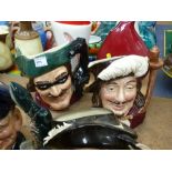 2 ROYAL DOULTON CHARACTER JUGS -DICK TURPIN D.6528 AND PORTHOS D. 6440