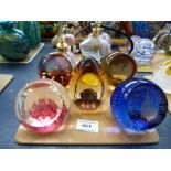 5 ASSORTED CAITHNESS PAPERWEIGHTS