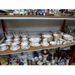 APPROX 95 PIECE PARAGON VICTORIANA ROSE TEA AND DINNER SERVICE