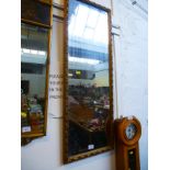 GILT FRAME MIRROR 37.5" X 13.5"