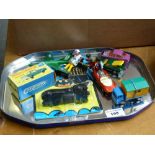 8 ASSORTED VEHICLES INCLUDING CORGI, MATCHBOX AND ERTL BATMAN