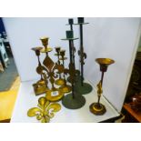 10 ASSORTED CANDLE HOLDERS