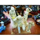 5 ASSORTED NUDE FIGURES