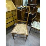 INLAID BERGERE SEATED CHAIR