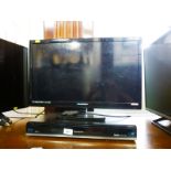 BLAUPUNKT 23" TV AND PANASONIC BLU RAY PLAYER