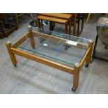 GLASS TOP COFFEE TABLE