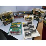 BOX OF ASSORTED BOXED VEHICLES INCLUDING EDDIE STOBART AND AUSTIN TRUMANNS