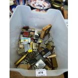 BOX OF ASSORTED LIGHTERS INCLUDING RONSON, FALCON AND NOVELTY LIGHTERS