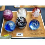 6 GLASS PAPERWEIGHTS INCLUDING CAITHNESS AND KERRY GLASS