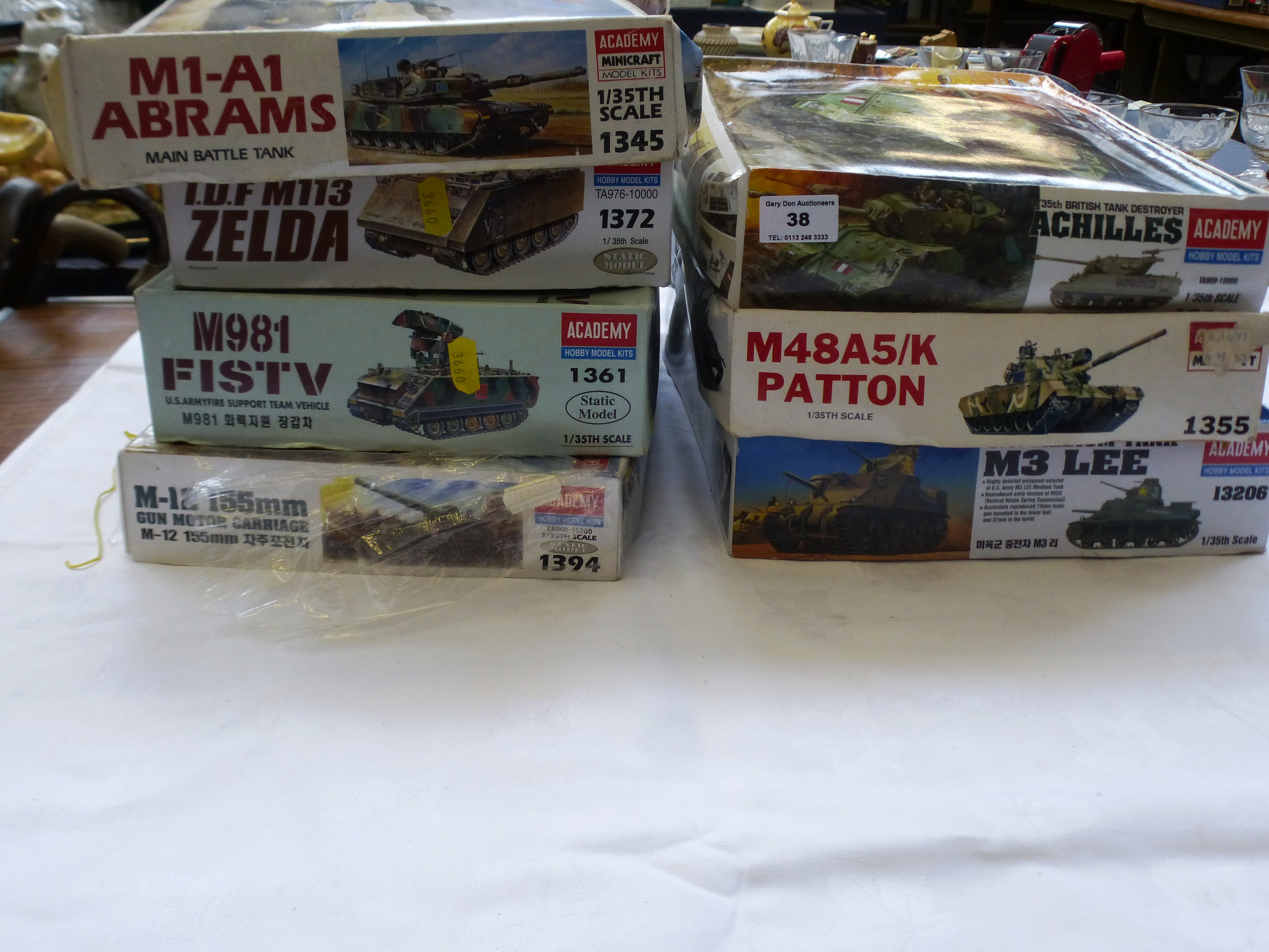 7 BOXED ACADEMY MODEL KITS