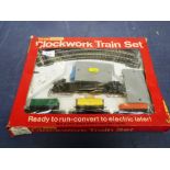 BOXED TRIANG HORNBY CLOCKWORK TRAIN SET