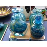 4 PIECES OF MDINA GLASSWARE