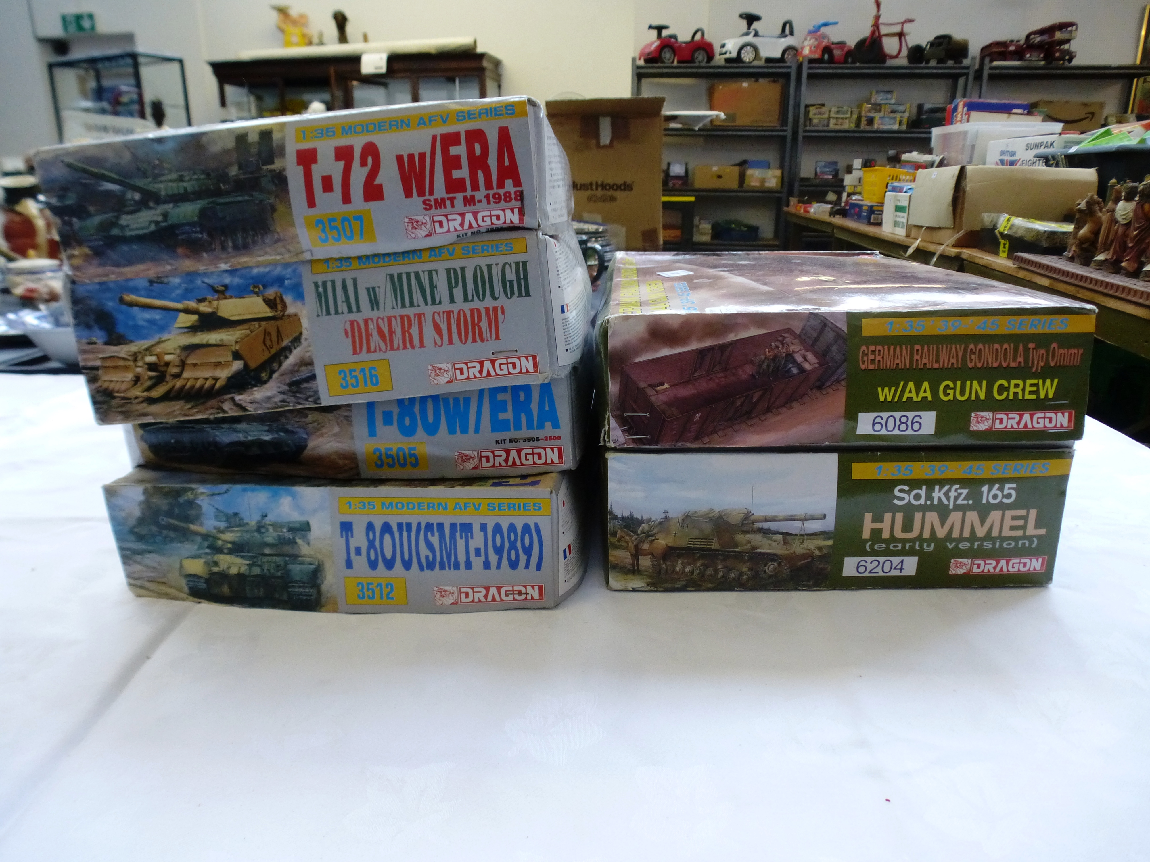 6 BOXED DRAGON MODEL KITS