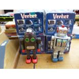 2 BATTERY POWERED ROBOTS AND 4 BOXED VERBOTS