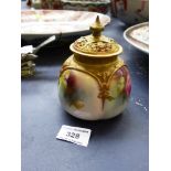 ROYAL WORCESTER LIDDED POT H: 4.5"