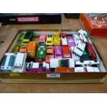 BOX OF ASSORTED VEHICLES INCLUDING CORGI AND MATCHBOX