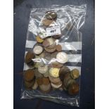 BAG OF ASSORTED UK AND FOREIGN COINS