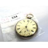 SILVER POCKET WATCH TOTAL W: 4.2 OZT