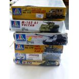 6 BOXED ITALERI MODEL KITS