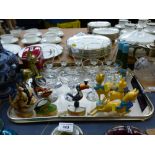 12 BABYCHAM GLASSES, 2 BOTTLES OF BABYCHAM, 5 BABYCHAM FIGURES, 3 GUINNESS FIGURES, COCA COLA