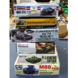 6 BOXED MODEL KITS - EMHAR, CMK, GUNZE SANGYO, OMERA-K, NITTO AND AFV CLUB