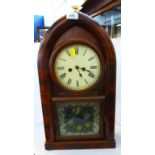 2 HOLE MANTLE CLOCK 18.75" X 10.5" X 4"