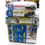 6 BOXED ITALERI MODEL KITS