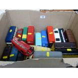 BOX OF ASSORTED LOOSE BUSES INCLUDING SOLIDO AND CORGI