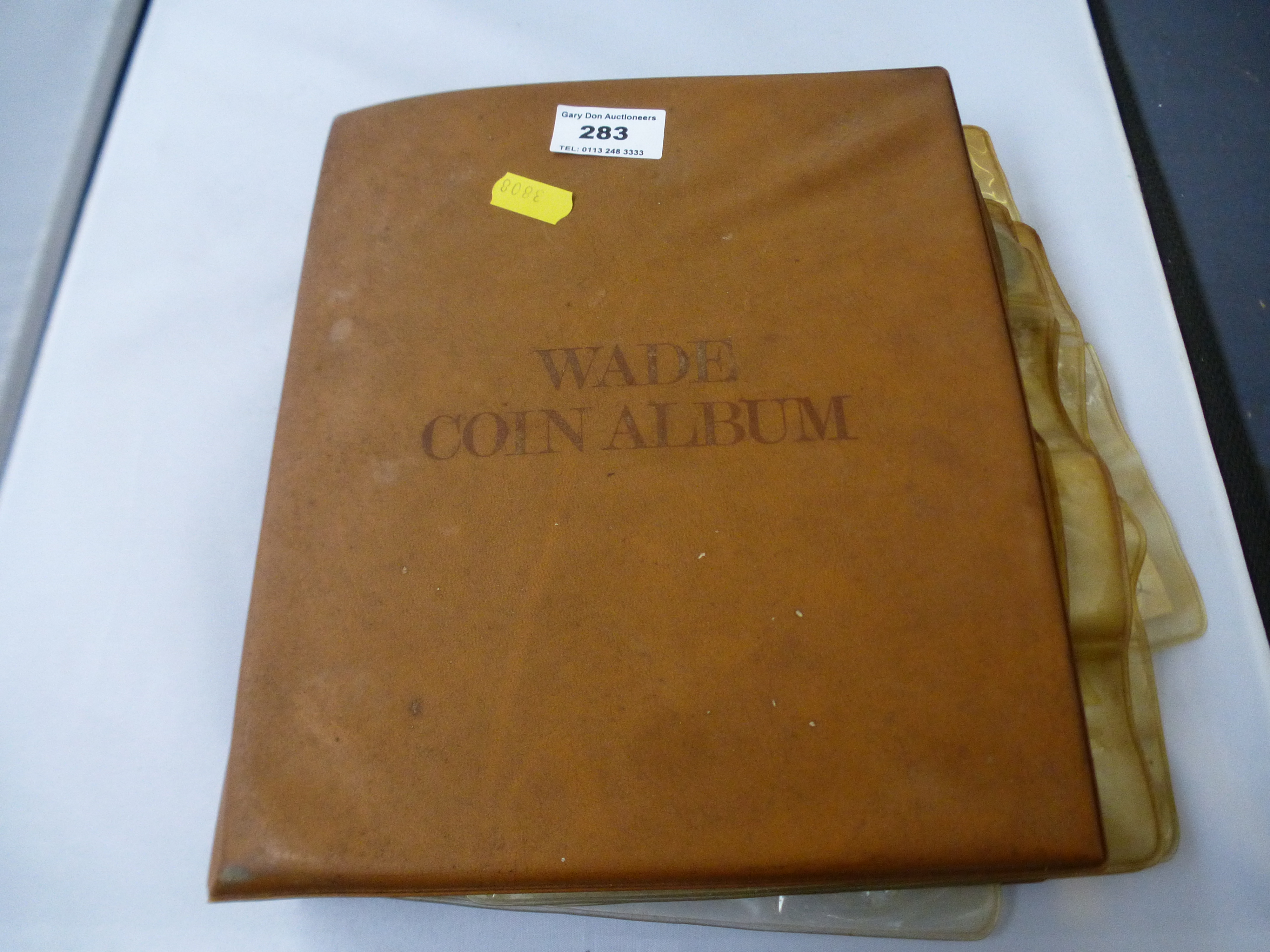 WADE COIN ALBUM WITH ASSORTED UK COINS