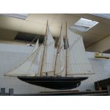 MODEL YACHT ON STAND