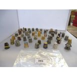 49 ASSORTED METAL THIMBLES