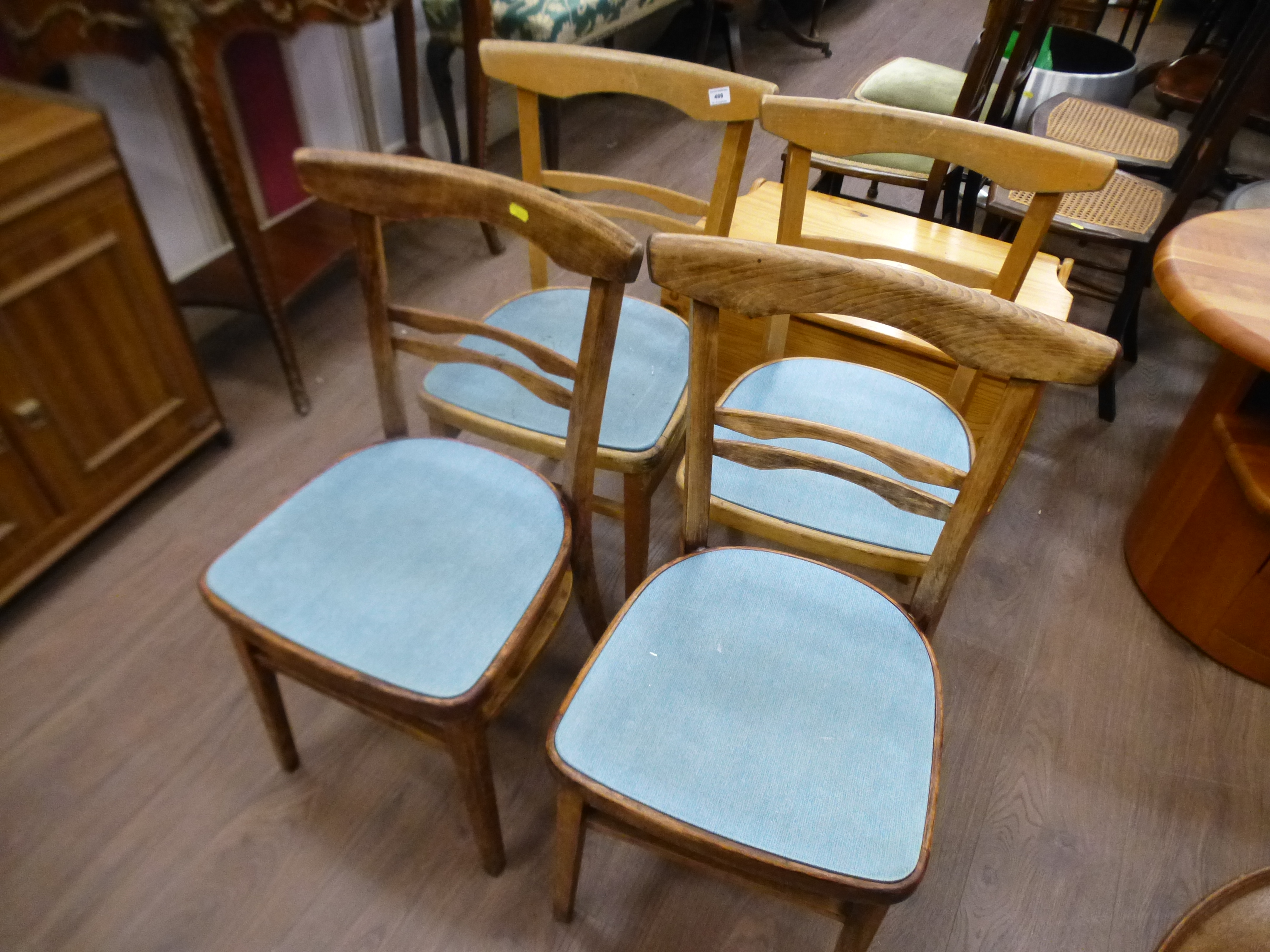 SET OF 4 PINE CHAIRS