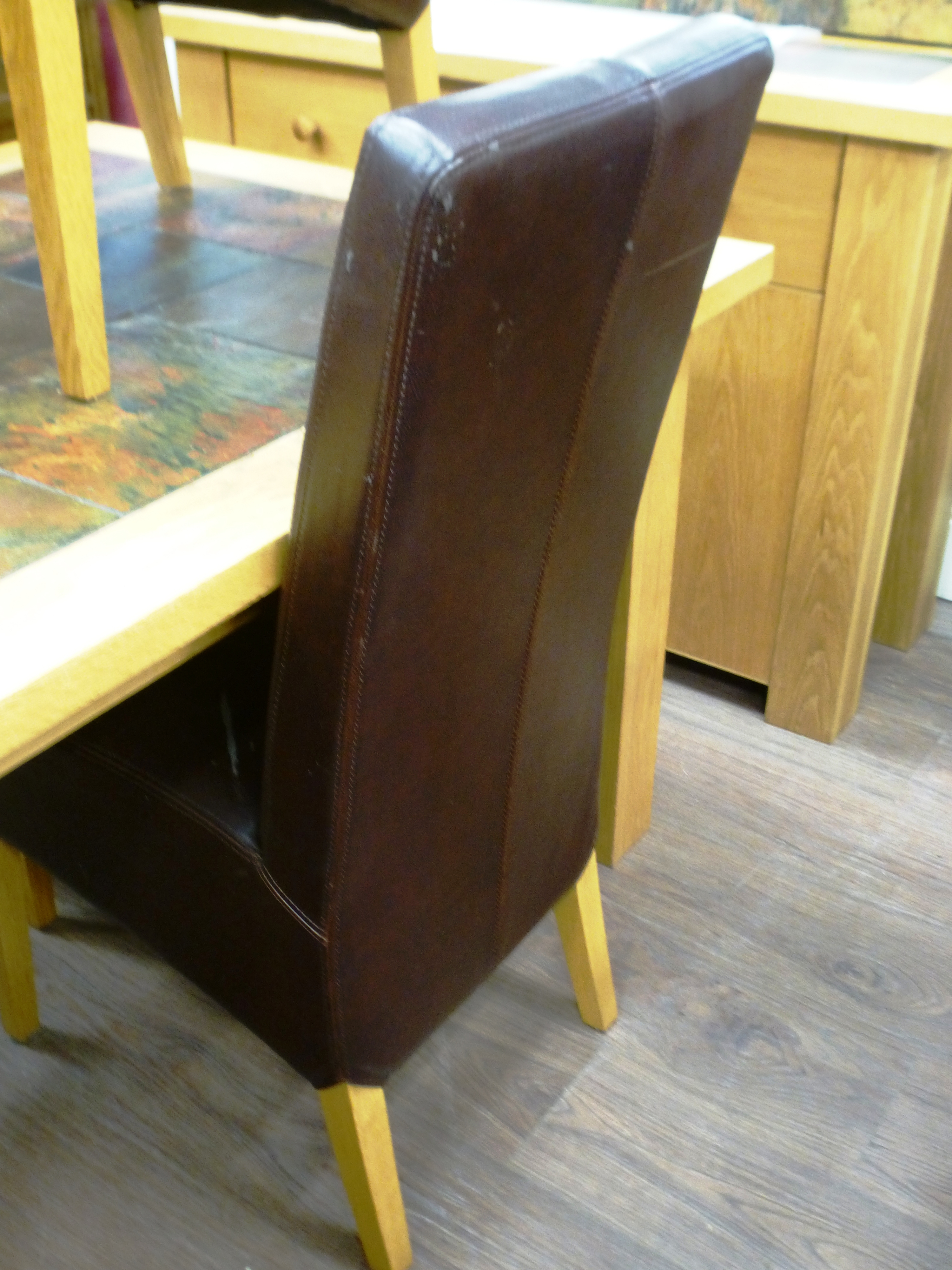 TILE TOP DINING SUITE - TABLE, SIDEBOARD, MIRROR AND 6 CHAIRS - Image 3 of 7