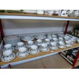 APPROX 80 PIECE ROYAL DOULTON BURGUNDY T.C. 1001 TEA AND DINNER SERVICE