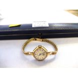 9K GOLD LADIES VERTEX WATCH WITH 9K GOLD BRACELET TOTAL W:20.8G