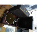 ACADEMY NIPPY GRAMOPHONE AND BOX OF 78S