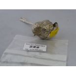 SILVER BIRD SHAPED BABY'S FEEDING SPOON SAMPSON MORDAN AND CO. LTD L: 4.25" W: 0.65 OZT