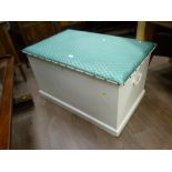 LARGE PAINTED BLANKET BOX