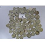 BAG OF ASSORTED PRE 1947 SILVER COINS W: 10.6 OZT