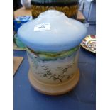 PAINTED GLASS SHADE WITH ORIENTAL SCENE