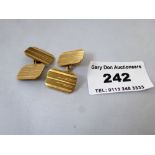 PAIR OF 9K GOLD CUFFLINKS 5.3G