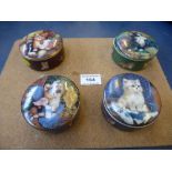 4 ARDLEIGH ELLIOT CAT TRINKET POTS