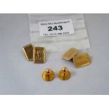 2 PAIRS OF 9K GOLD CUFFLINKS 6.4G